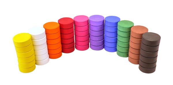 Temperablöcke, 55 mm, 6 Stück, Farbe wählbar