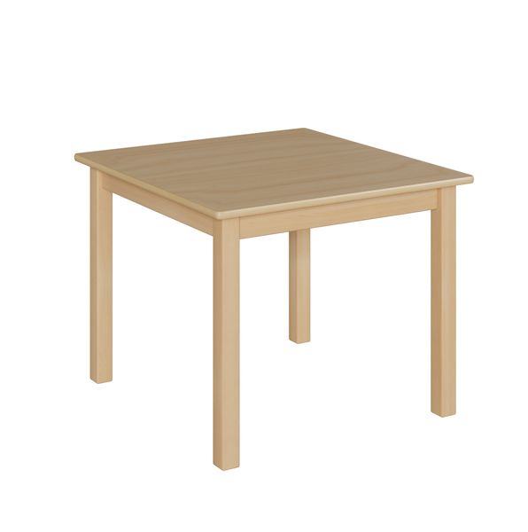 Quadrattisch, 80x80 cm Dekor Buche, Zarge, Tischbeine aus Holz