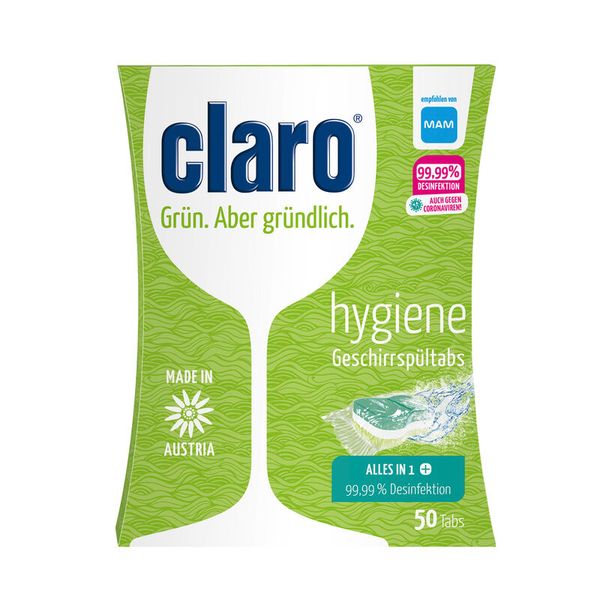 CLARO Hygiene Geschirrspültabs, 50 Stk.  CLARO Hygiene Geschirrspültabs, 50 Stk.