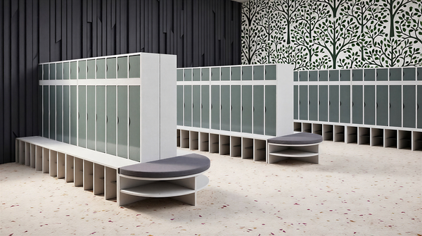Bank, Möbel, Schließfach, modular, Sitzplatz
