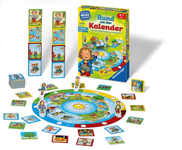 RAVENSBURGER Rund um den Kalender, Lernspiel, 2-4 Spieler, 4-7Jahre RAVENSBURGER Rund um den Kalender, Lernspiel, 2-4 Spieler, 4-7Jahre