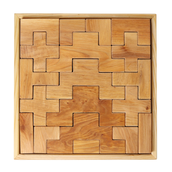 Holzspielstein, Holzpuzzle, Holzbausteine, Naturholz, HolzblockPuzzle