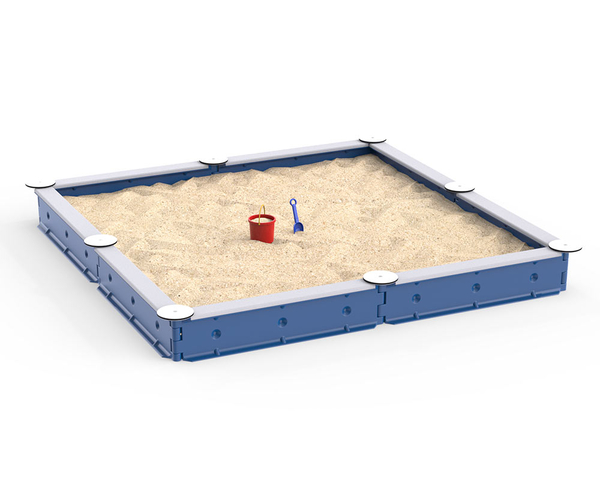 Sandkasten, viereckig, blau