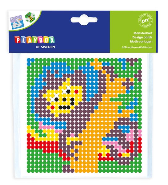 Motiv-Vorlagen für Bügelperlen-Steckplatten, 110 Motive