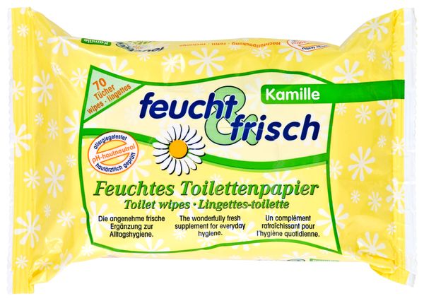 Zellstofftücher, Toilettenpapier, Feuchttücher, Gelb, Blumenmuster