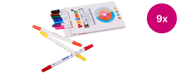Doppelfasermaler-Set, 90 Stück in Kartonetuis Doppelfasermaler-Set, 90 Stück in Kartonetuis