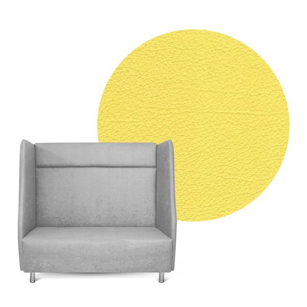 Akustiksofa High Back, SH 43 cm - Bezugfarbe und Stoff wählbar