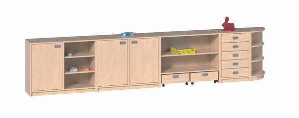 mittelholz, sideboard, fernsehlow, regal, schubladen