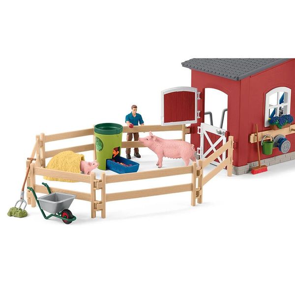 Schleich® Große Farm mit Tieren und Zubehör, 64 Teile