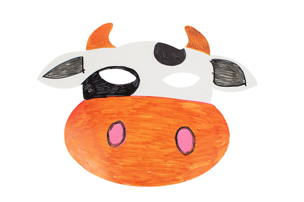 Pappmasken mit Tiermotiv, 96 Stück