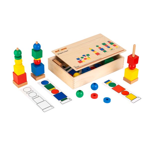 Holzspielzeug, Stapelspiel, Formen sortieren, Bauklötze, Kugeln
