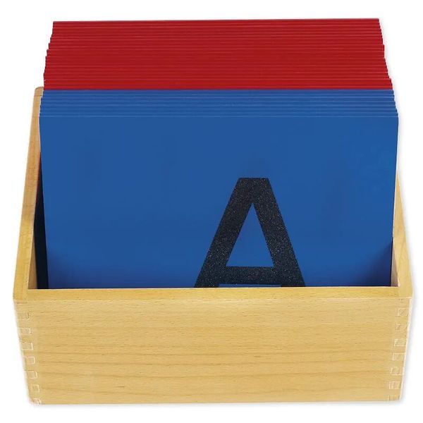 Sandpapier Großbuchstaben, Montessori Premium