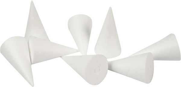 Kegel aus Styropor, 5 Stk. 