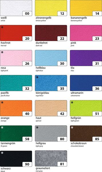 FOLIA Bastelfilz, 5 m x 0,45 m, in einer Farbe (wählbar) FOLIA Bastelfilz, 5 m x 0,45 m, in einer Farbe (wählbar)