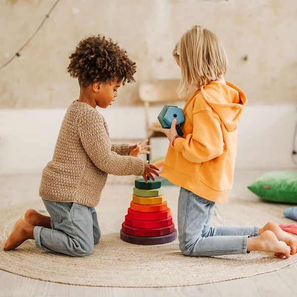 kinder, kinderkinder?, spielzeug, stapeln, ringe