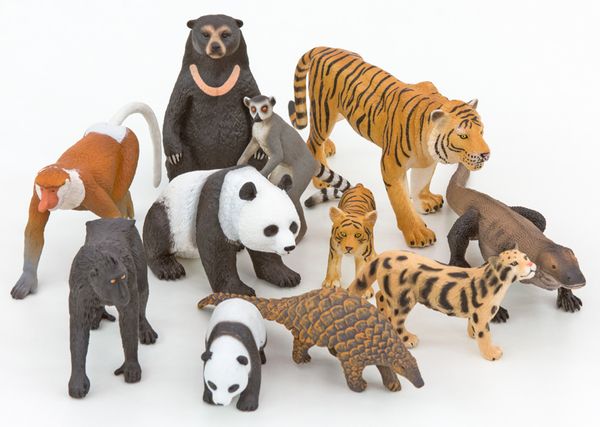 Tiermodelle, Tierfiguren, Kunststofftiere, Tierfiguren-Set, Wildtierfiguren