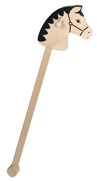 holzspielzeug, pferd, reiten, stock, handbemalt