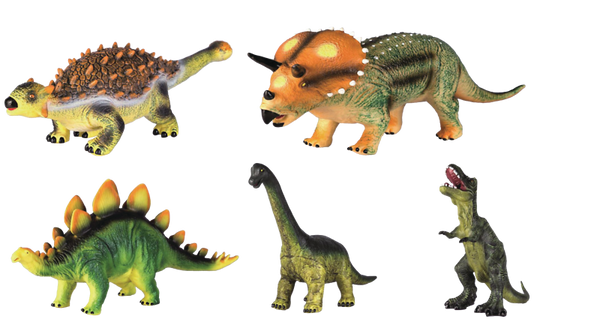 Spielzeugfiguren, Dinosaurier, Stegosaurus, Triceratops, Schnappdinosaurier
