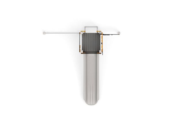 robotic, linear actuator, piston, silver, metallic