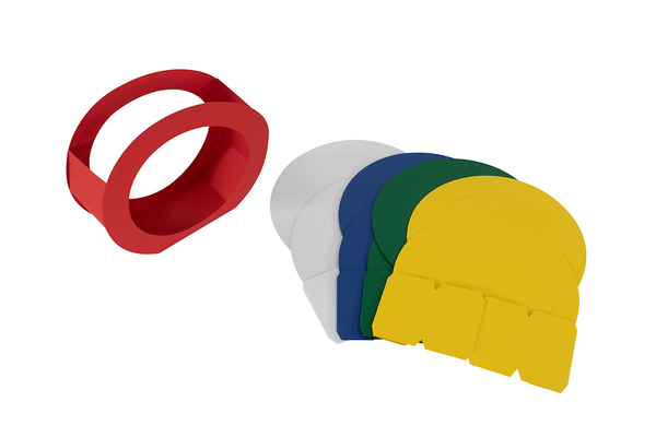 Laternen-Rohlinge rund, Fotokarton, "farbig sortiert", Ø 19 cm, 5 Stück Laternen-Rohlinge rund, Fotokarton, "farbig sortiert", Ø 19 cm, 5 Stück
