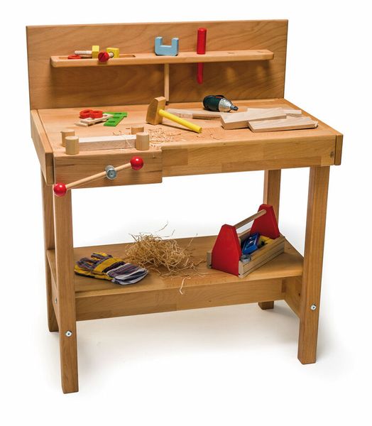 Holzwerkbank, Kinderwerkbank, Holzspielzeug, Werkbank, Werkzeug