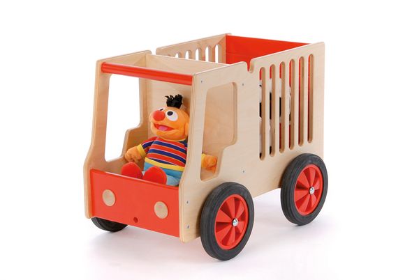 Holzspielzeug, Kinderwagen, Puppe, Wagen, Holz