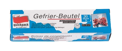 Gefrierbeutel, Beutel, Kühlbeutel, Frischebeutel, Aluminiumverpackung