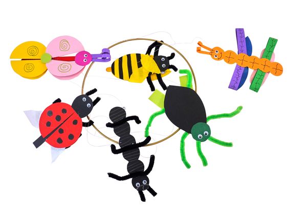 papierfigur, tier, kette, antennenspiel, bastelkunst