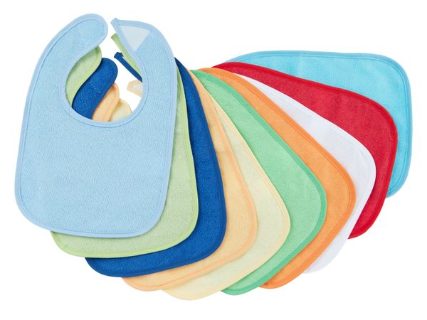 Baby-Lätzchen mit Klettverschluss, Jungs, 10er-Set Baby-Lätzchen mit Klettverschluss, Jungs, 10er-Set