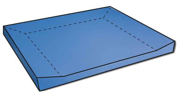 Wickeltischauflage Clara, 3 flache Aufkantungen, Maße 139x68 cm oder 88 cm (wählbar)