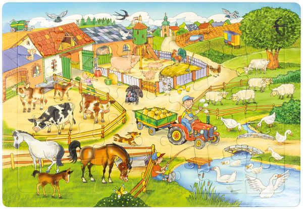 landwirtschaft, tiere, farm, traktor, sonnenlandschaft