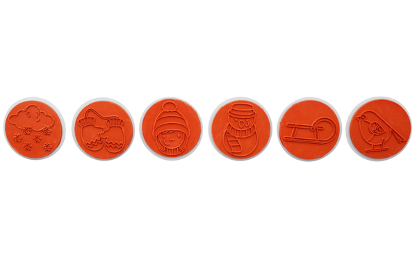 Riesenstempel Winter-Motive, 6 tlg. Riesenstempel Winter-Motive, 6 tlg.