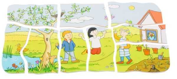 Lagen-Puzzle 4 Jahreszeiten, 36 Teile, Holz, ab 4 Jahre Lagen-Puzzle 4 Jahreszeiten, 36 Teile, Holz, ab 4 Jahre