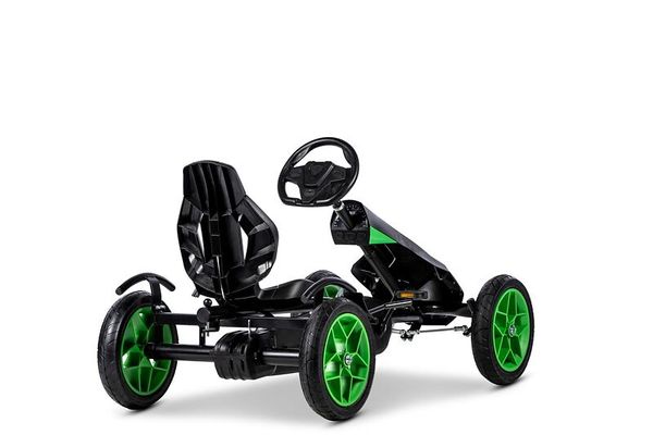 Go-Kart, Kinderfahrzeug, 4-Rad, Grün, Sitzbank