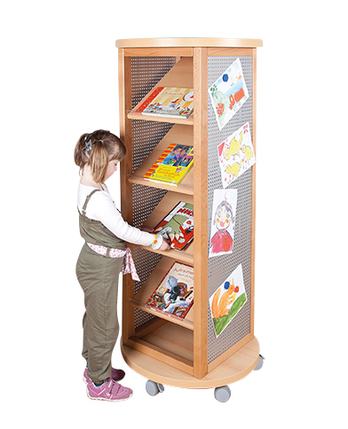 Kinderregal, Lesefigur, Bücherständer, Galerie-Säule, Mobilien-Regal