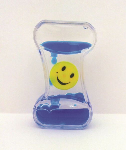 Stundenglas, Sanduhr, Blau, Smileygesicht, Spielzeug
