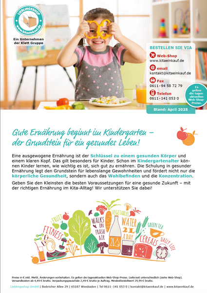 Broschüre "kitaeinkauf Ernährung in der Kita 04/25"