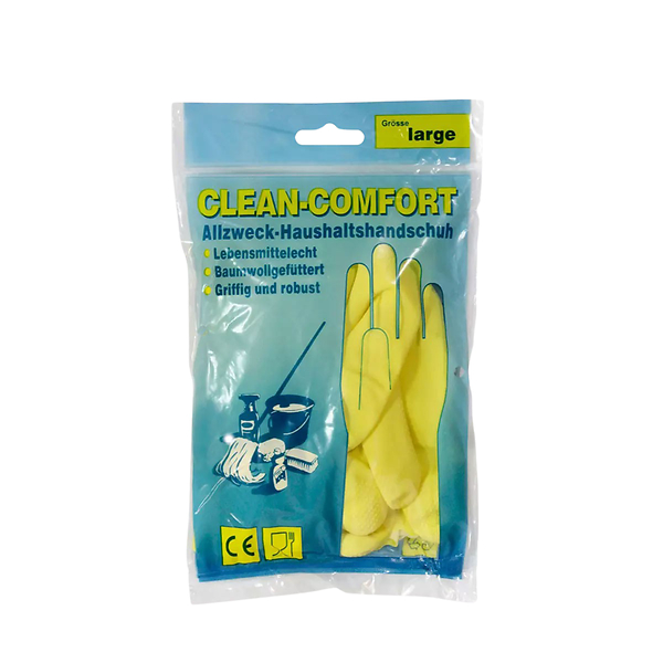 Allzweckhandschuhe Latex, gelb, puderfrei, Gr. L, 1 Paar