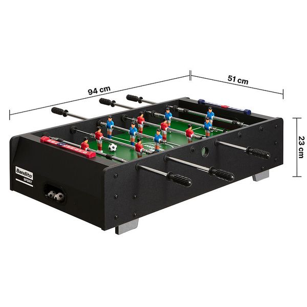 Mini-Tischkicker mit Teleskopstangen, ab 3 Jahre, Farbe wählbar