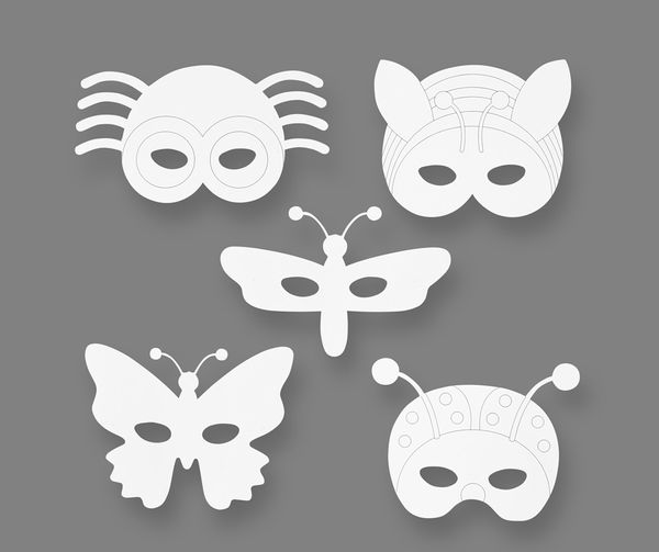 maske, tierisch, schalente, kunststoff, weiss