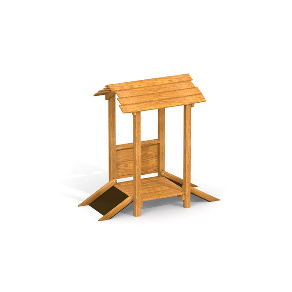 Holzstruktur, Holzhäuschen, Schaukel, Spielhaus, Holzspielgerät