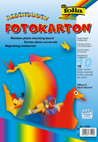 FOLIA Regenbogenkarton, 22,5 x 32,5 cm, 50 Bogen
