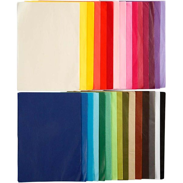 Seidenpapier, DIN A4, 300 Blatt, 30 Farben