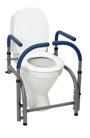Toilet, Toilet seat, Support rails, Commode, Raised toilet