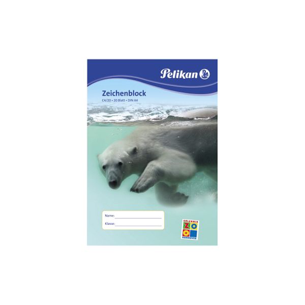 Zeichenblock, DIN A4, Schreibblock, Polarblock, Tiermotiv