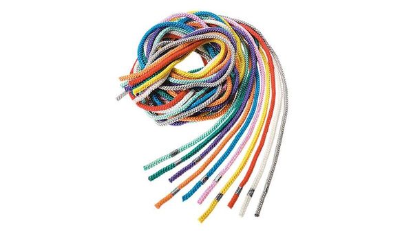 farbige schnur, schuhbändchen, stickgarn- kord, mehrfarbige schnur, geflochtene schnur