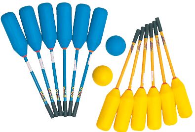 Baseballschläger, Softballschläger, Trainingsschläger, Gummiball, gelber Ball