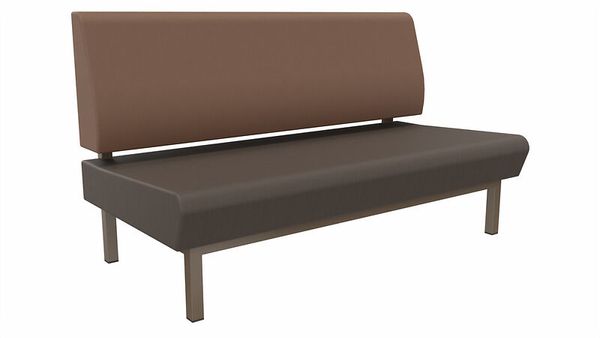 Lounge-Sofa essBAR, Sitzhöhe 42 cm, Kunstleder zweifarbig, Bezugfarbe & Gestellfarbe wählbar
