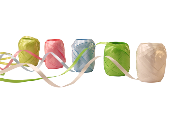Schnurrolle, Garnrollen, Dekorband, Rasierband, Pastellfarben