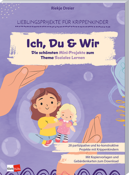 kinder, buch, illustration, hände, lila